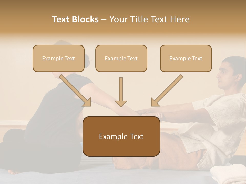A Man And Woman Sitting On A Bed Holding Hands PowerPoint Template