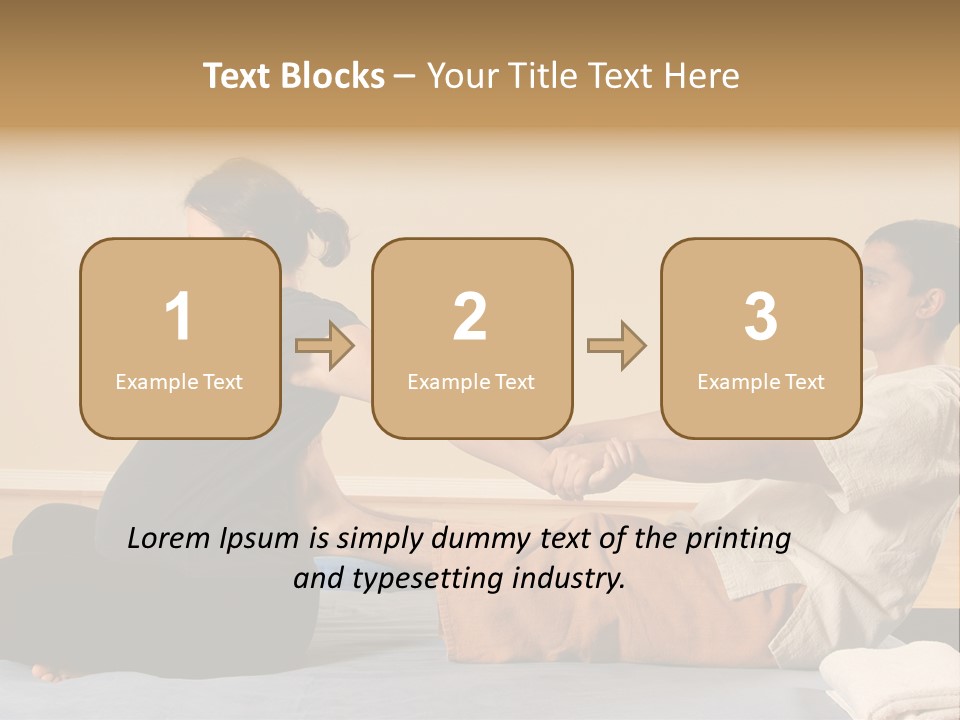 A Man And Woman Sitting On A Bed Holding Hands PowerPoint Template