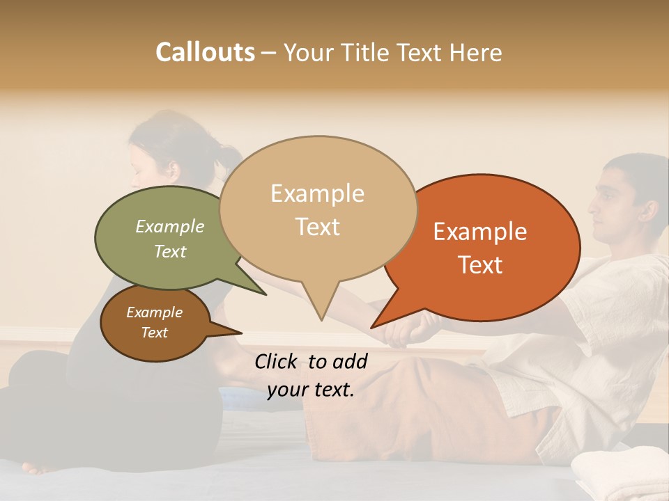 A Man And Woman Sitting On A Bed Holding Hands PowerPoint Template