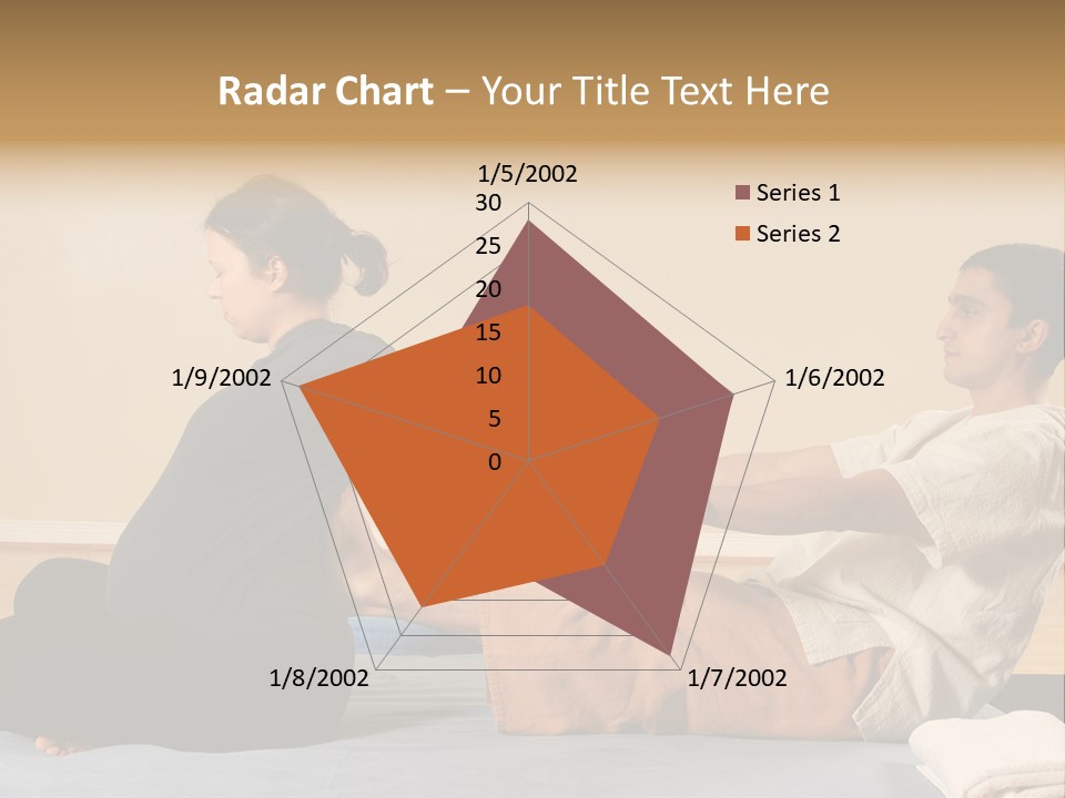 A Man And Woman Sitting On A Bed Holding Hands PowerPoint Template
