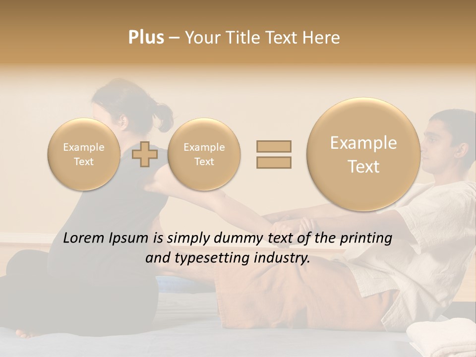 A Man And Woman Sitting On A Bed Holding Hands PowerPoint Template