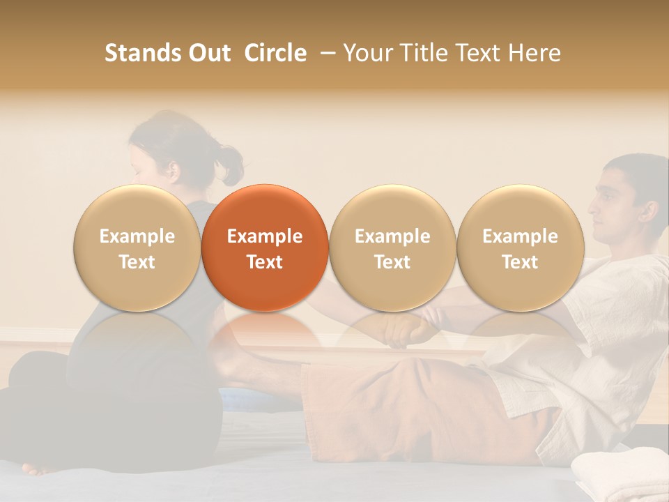 A Man And Woman Sitting On A Bed Holding Hands PowerPoint Template