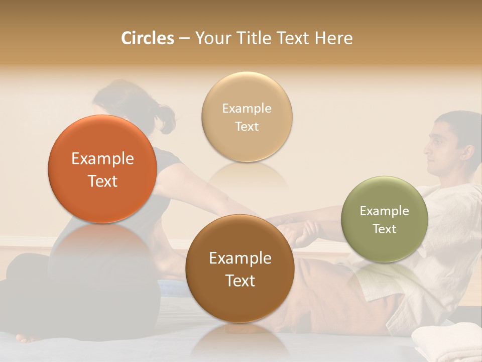 A Man And Woman Sitting On A Bed Holding Hands PowerPoint Template