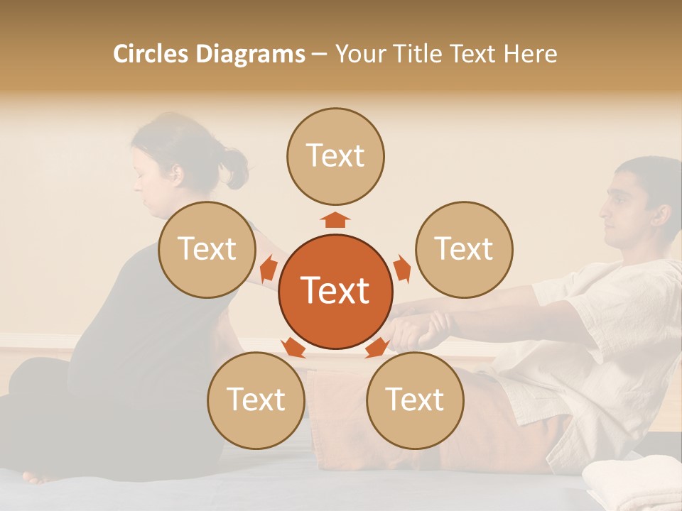 A Man And Woman Sitting On A Bed Holding Hands PowerPoint Template