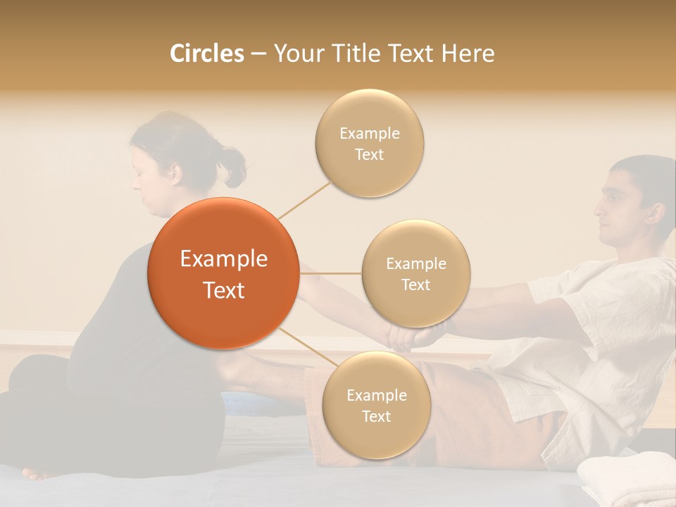 A Man And Woman Sitting On A Bed Holding Hands PowerPoint Template