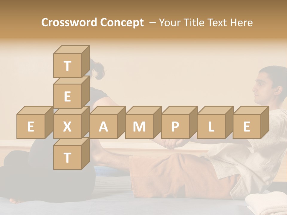 A Man And Woman Sitting On A Bed Holding Hands PowerPoint Template