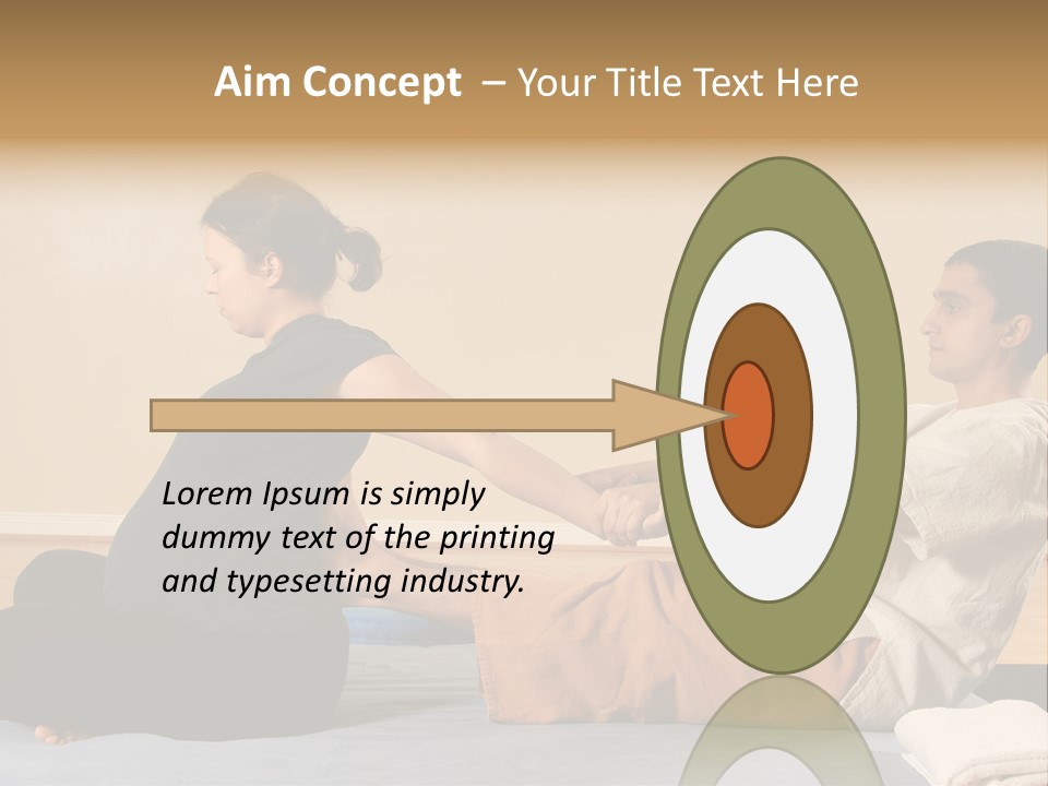 A Man And Woman Sitting On A Bed Holding Hands PowerPoint Template