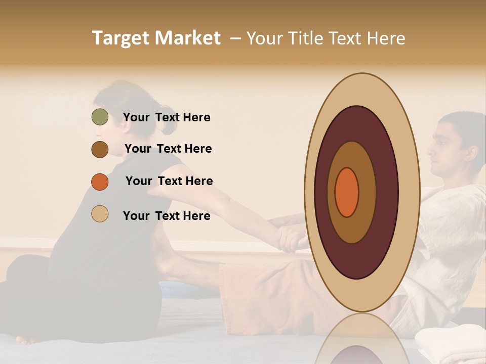 A Man And Woman Sitting On A Bed Holding Hands PowerPoint Template