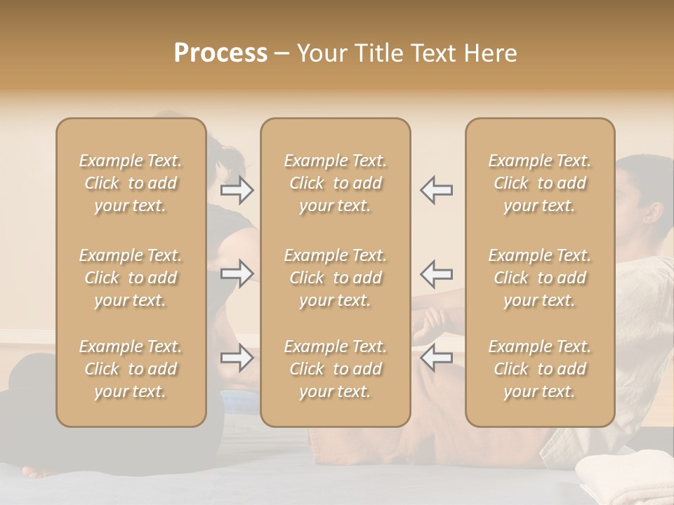 A Man And Woman Sitting On A Bed Holding Hands PowerPoint Template