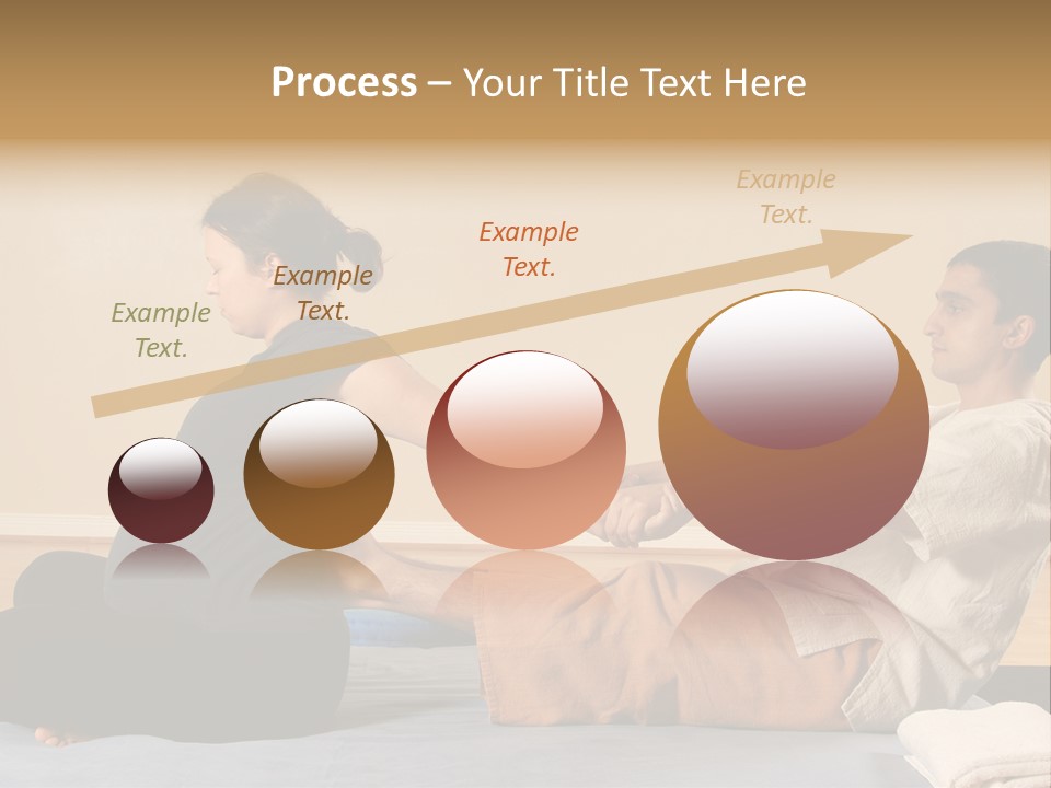 A Man And Woman Sitting On A Bed Holding Hands PowerPoint Template