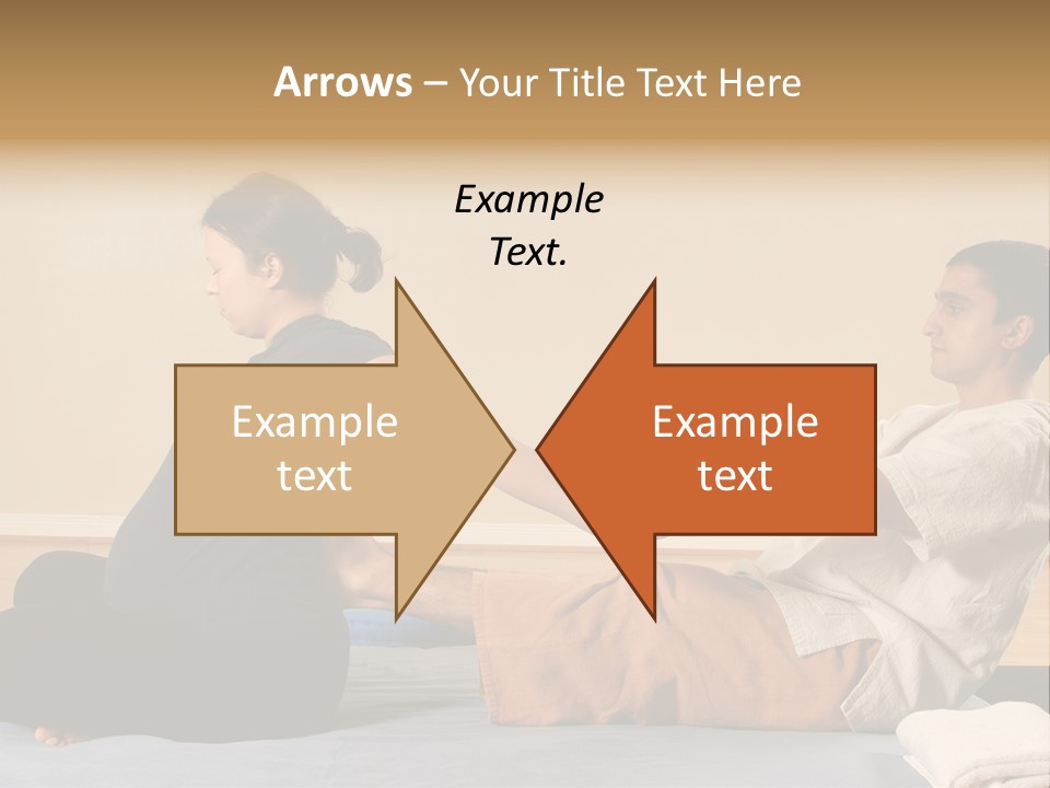 A Man And Woman Sitting On A Bed Holding Hands PowerPoint Template