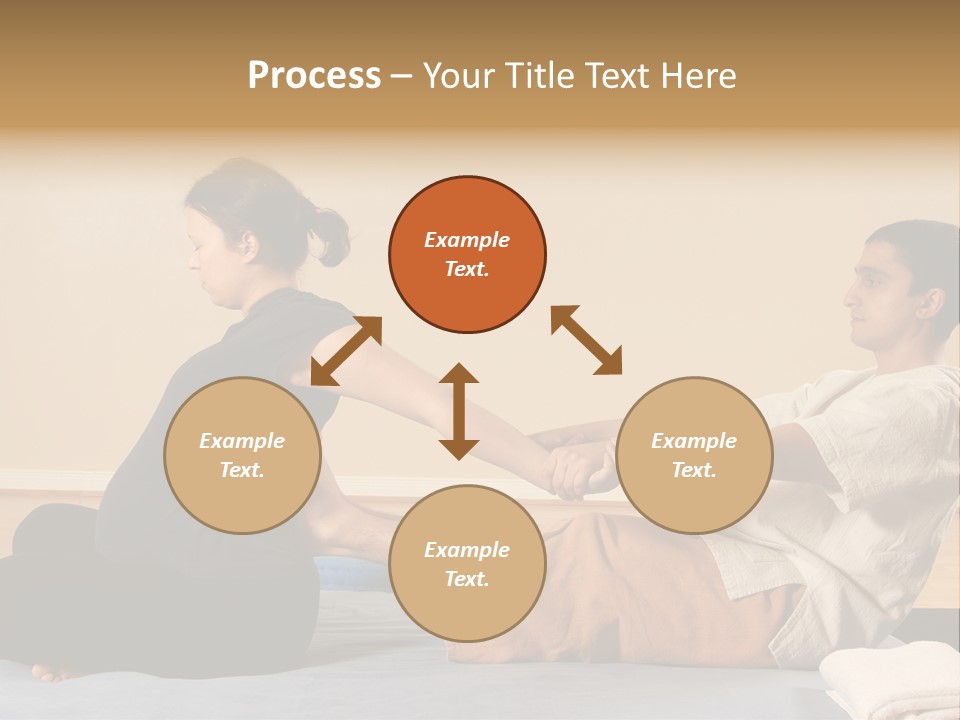 A Man And Woman Sitting On A Bed Holding Hands PowerPoint Template