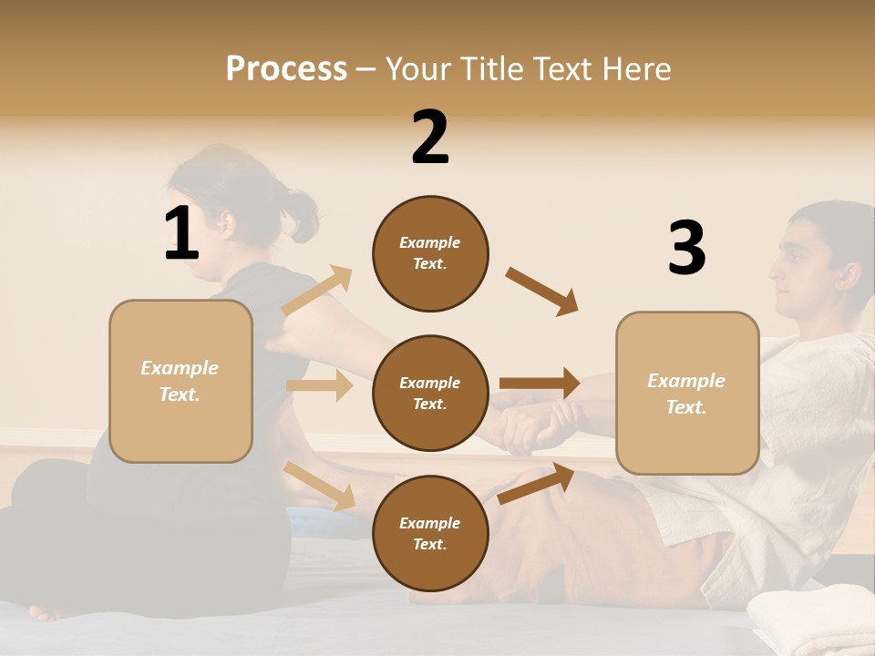 A Man And Woman Sitting On A Bed Holding Hands PowerPoint Template