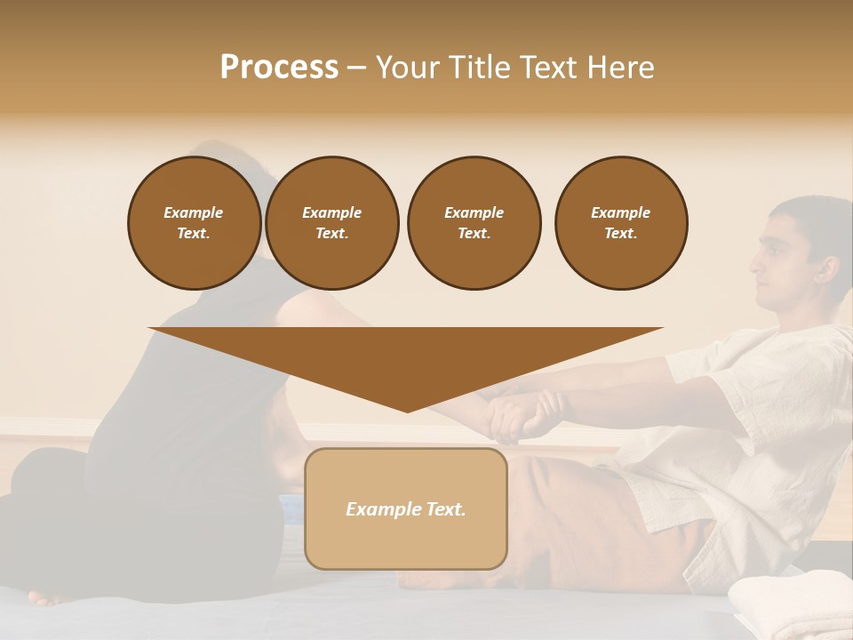 A Man And Woman Sitting On A Bed Holding Hands PowerPoint Template