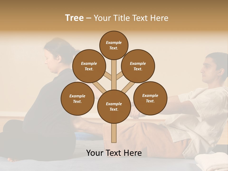 A Man And Woman Sitting On A Bed Holding Hands PowerPoint Template
