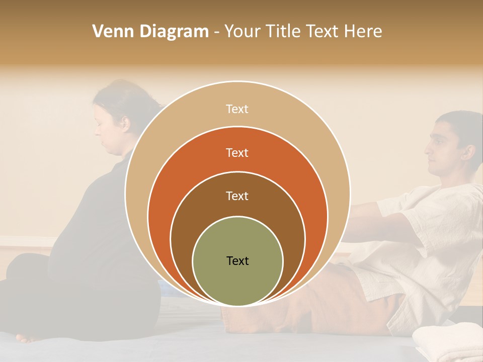A Man And Woman Sitting On A Bed Holding Hands PowerPoint Template