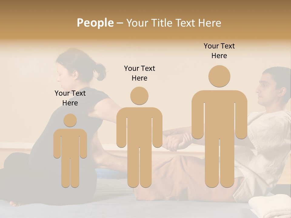 A Man And Woman Sitting On A Bed Holding Hands PowerPoint Template