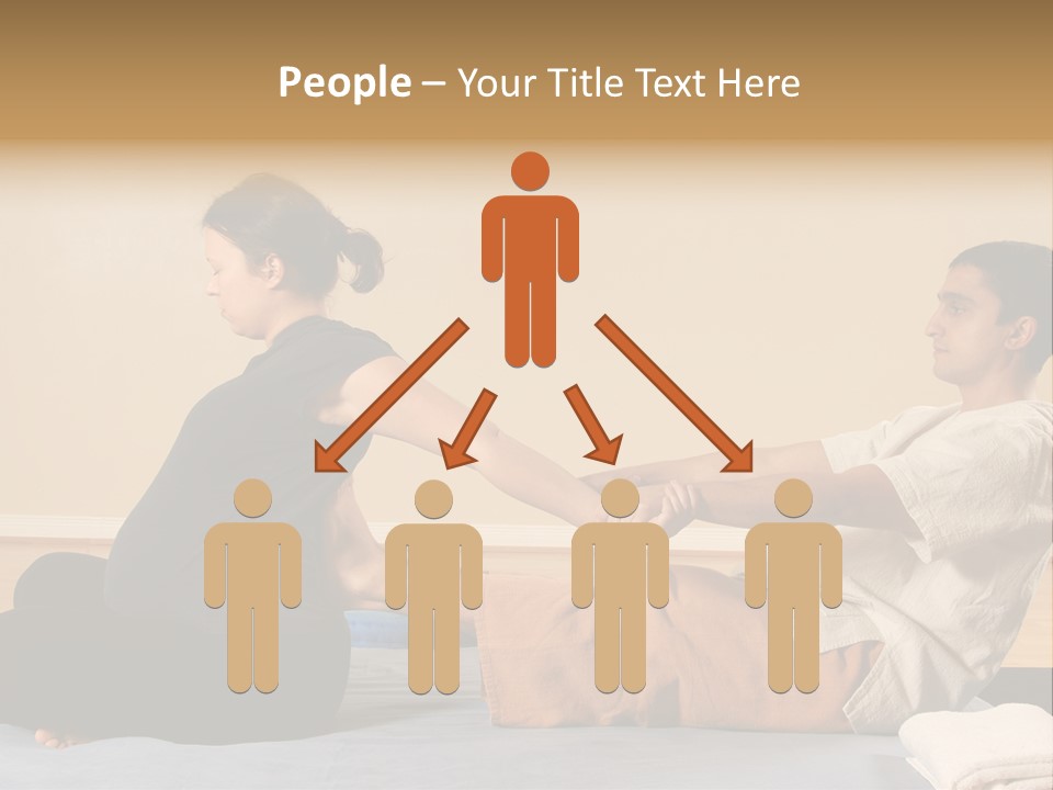 A Man And Woman Sitting On A Bed Holding Hands PowerPoint Template