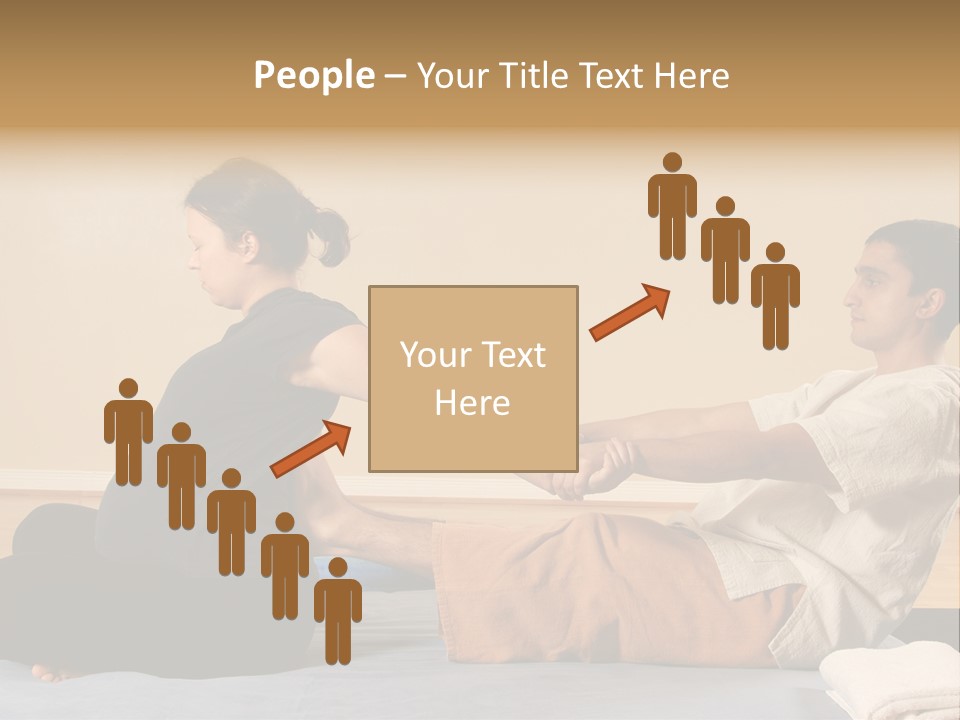 A Man And Woman Sitting On A Bed Holding Hands PowerPoint Template