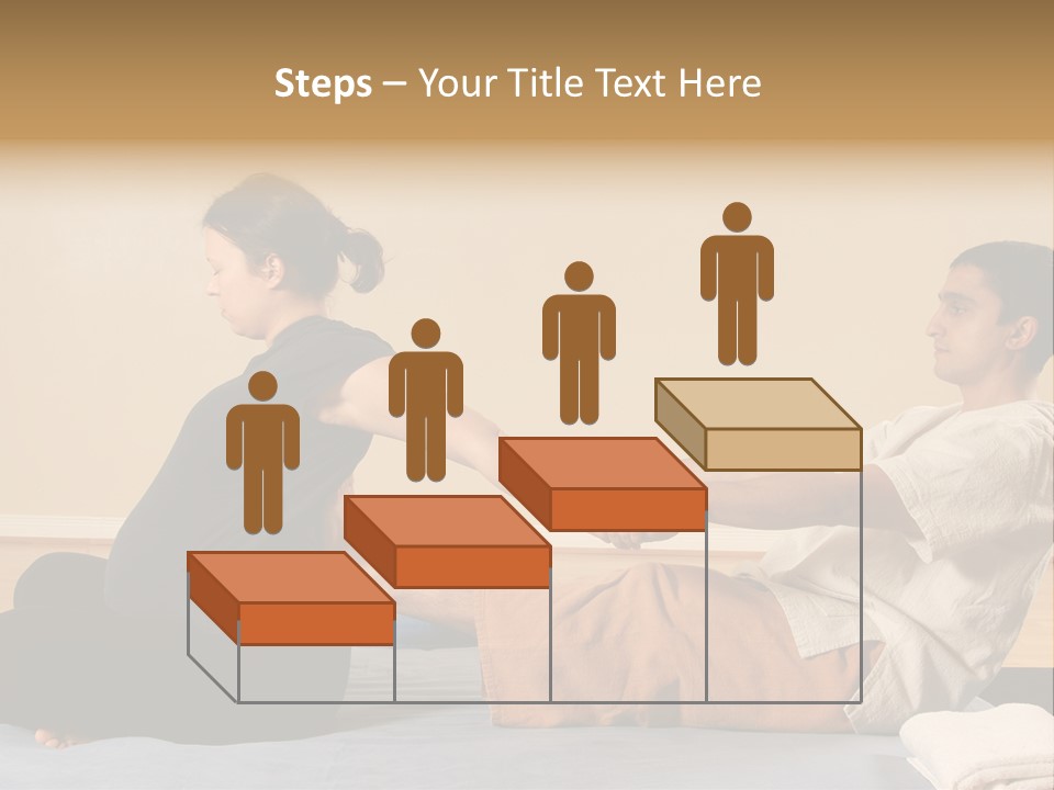 A Man And Woman Sitting On A Bed Holding Hands PowerPoint Template