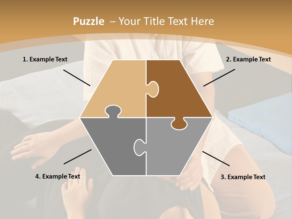 Man Therapist Stretching Female Client In Massage PowerPoint Template