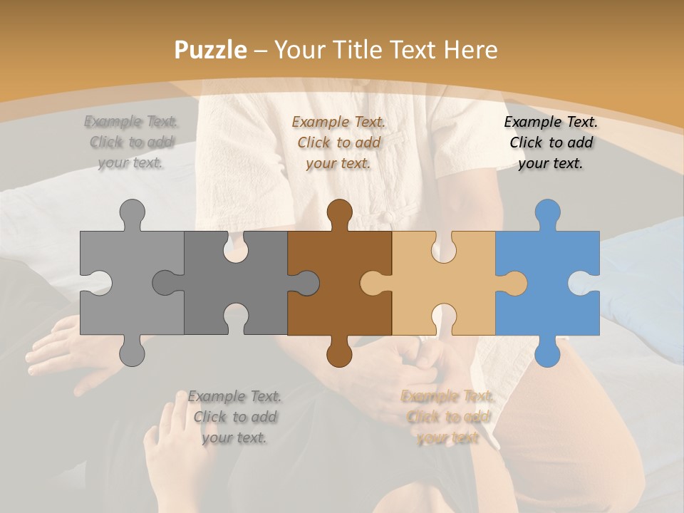 Man Therapist Stretching Female Client In Massage PowerPoint Template