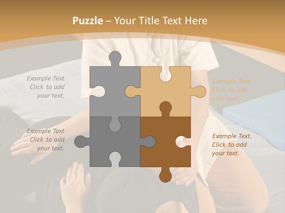 Man Therapist Stretching Female Client In Massage PowerPoint Template