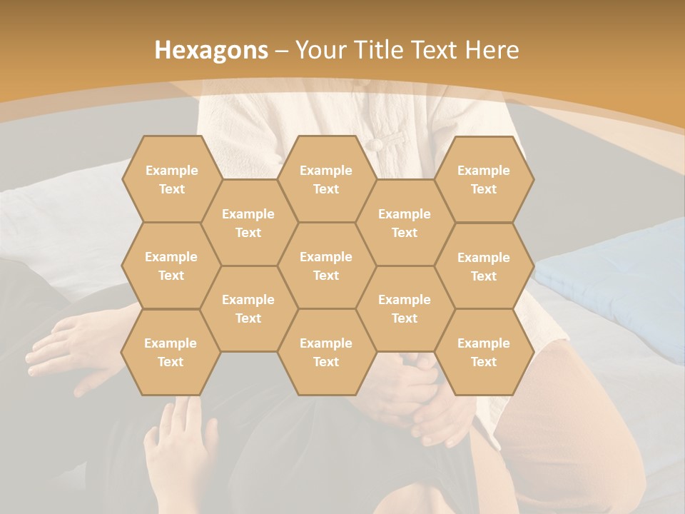 Man Therapist Stretching Female Client In Massage PowerPoint Template