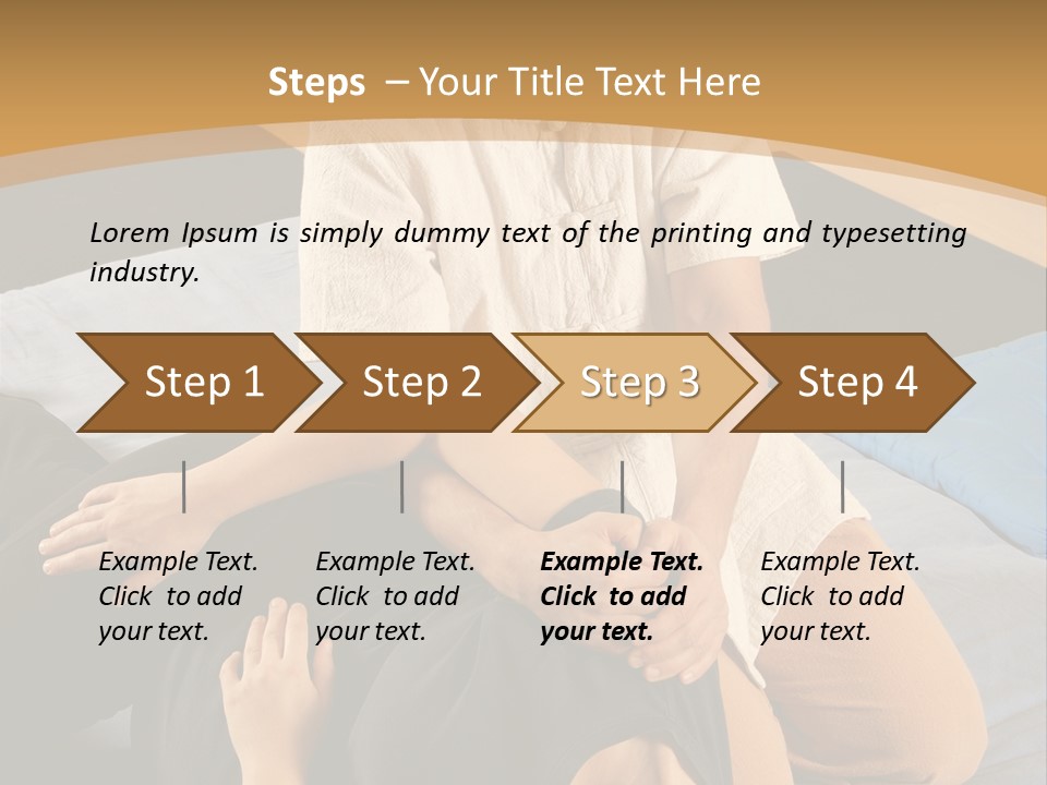 Man Therapist Stretching Female Client In Massage PowerPoint Template