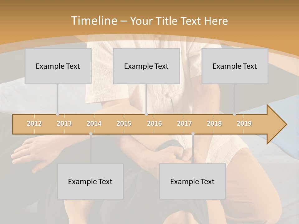 Man Therapist Stretching Female Client In Massage PowerPoint Template