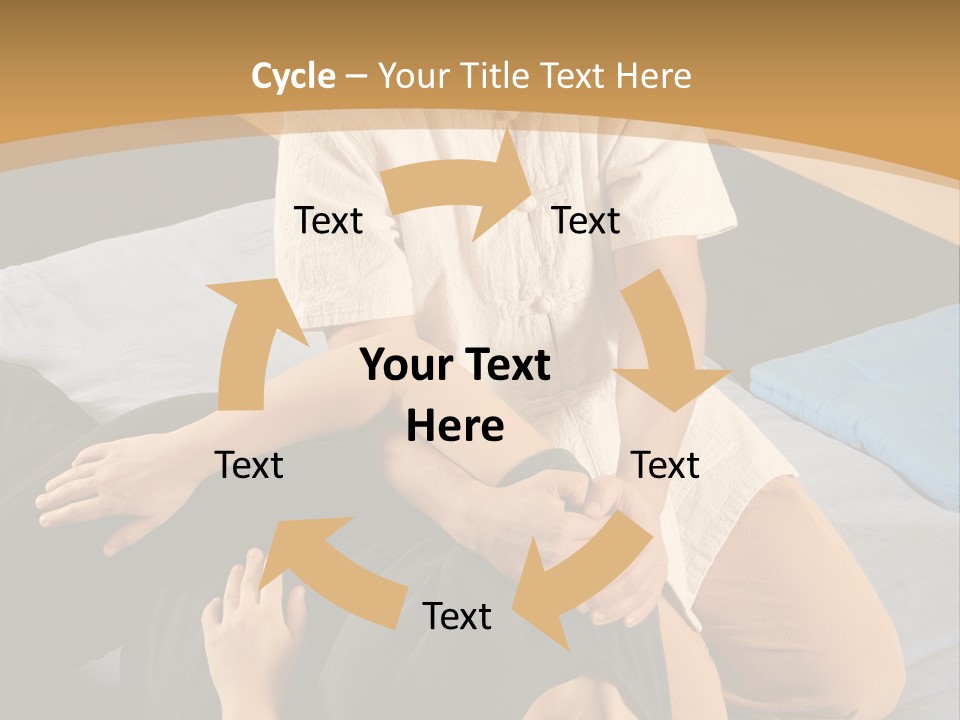 Man Therapist Stretching Female Client In Massage PowerPoint Template