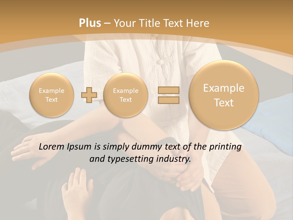 Man Therapist Stretching Female Client In Massage PowerPoint Template