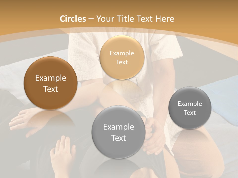 Man Therapist Stretching Female Client In Massage PowerPoint Template