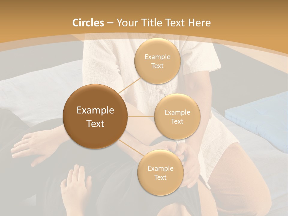 Man Therapist Stretching Female Client In Massage PowerPoint Template