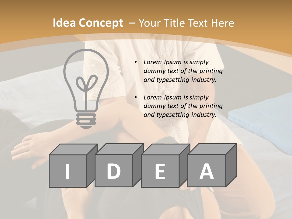 Man Therapist Stretching Female Client In Massage PowerPoint Template