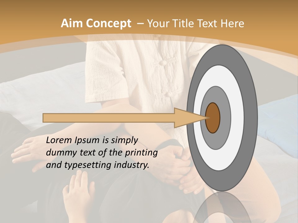 Man Therapist Stretching Female Client In Massage PowerPoint Template