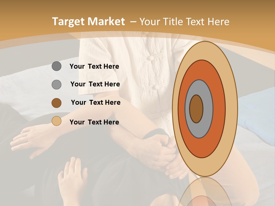 Man Therapist Stretching Female Client In Massage PowerPoint Template