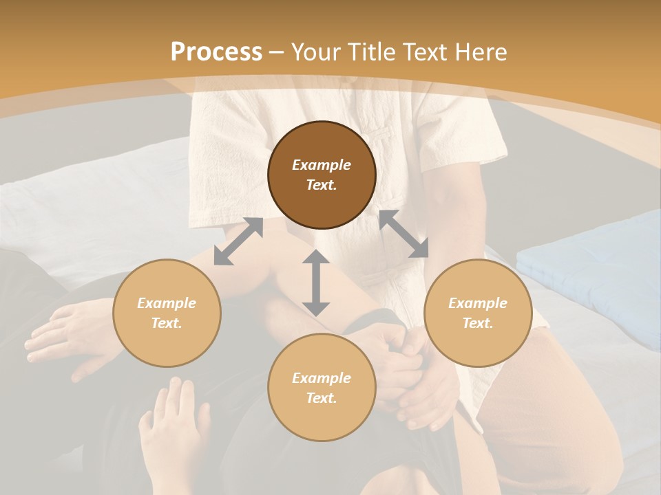 Man Therapist Stretching Female Client In Massage PowerPoint Template