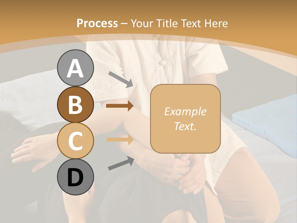 Man Therapist Stretching Female Client In Massage PowerPoint Template