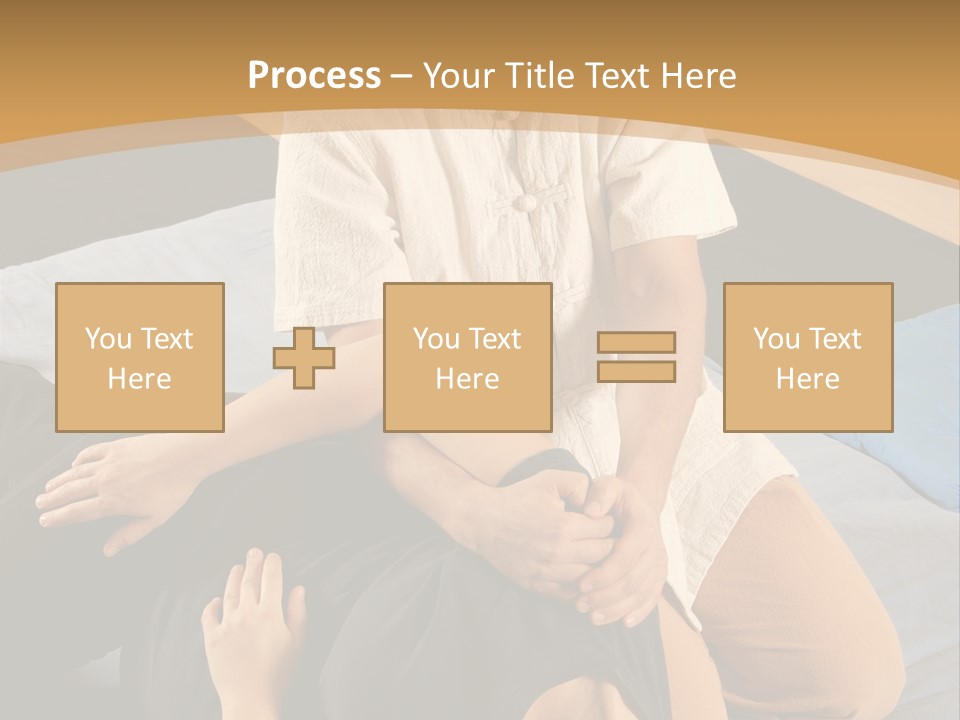 Man Therapist Stretching Female Client In Massage PowerPoint Template