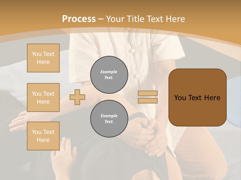 Man Therapist Stretching Female Client In Massage PowerPoint Template