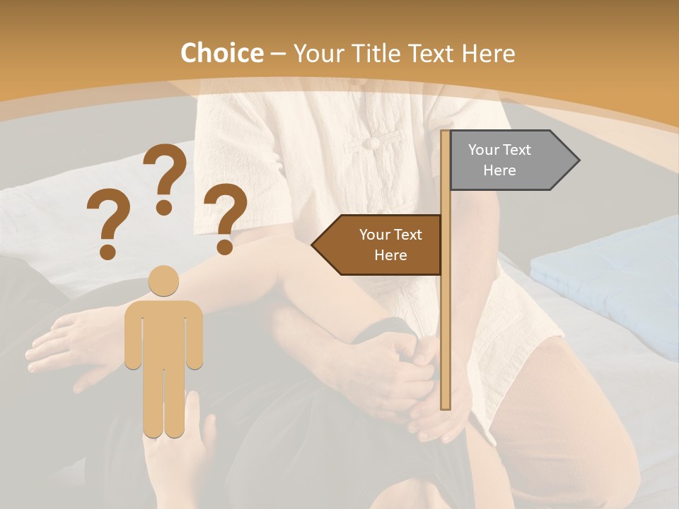 Man Therapist Stretching Female Client In Massage PowerPoint Template