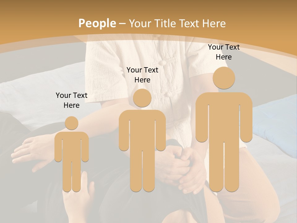 Man Therapist Stretching Female Client In Massage PowerPoint Template