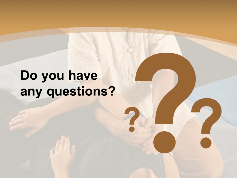 Man Therapist Stretching Female Client In Massage PowerPoint Template