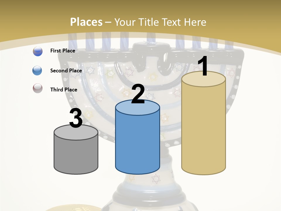 Photo Of Various Chanukah Related Objects - Holiday Related PowerPoint Template