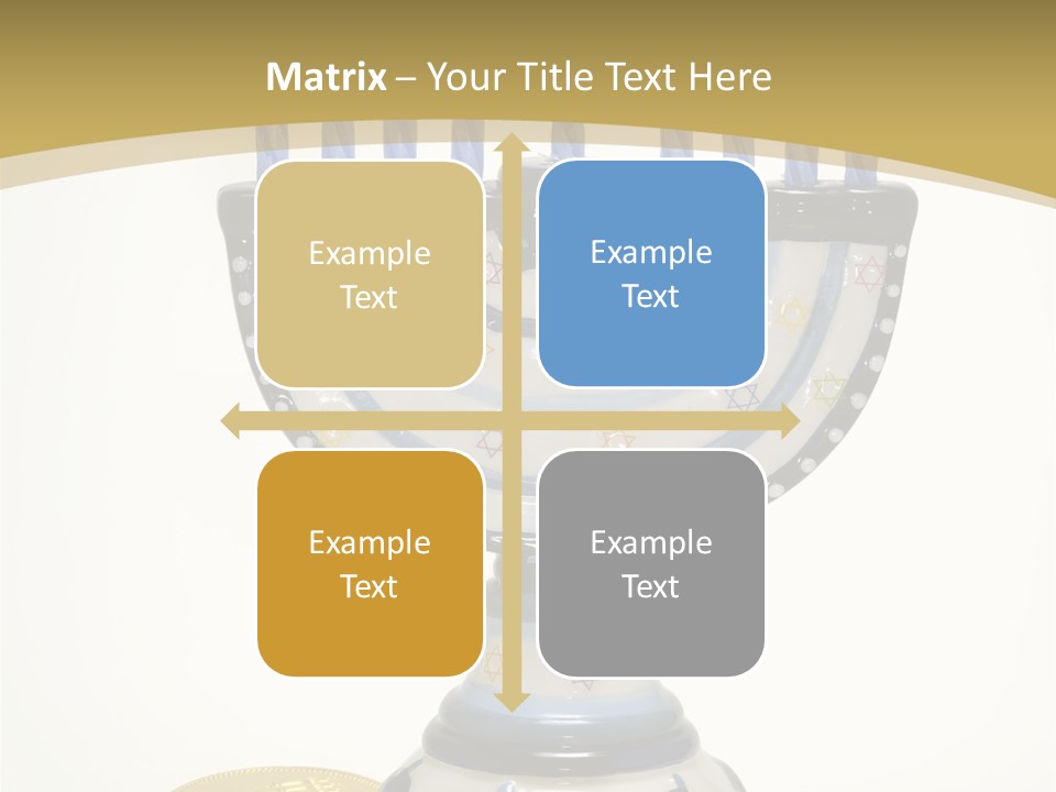 Photo Of Various Chanukah Related Objects - Holiday Related PowerPoint Template