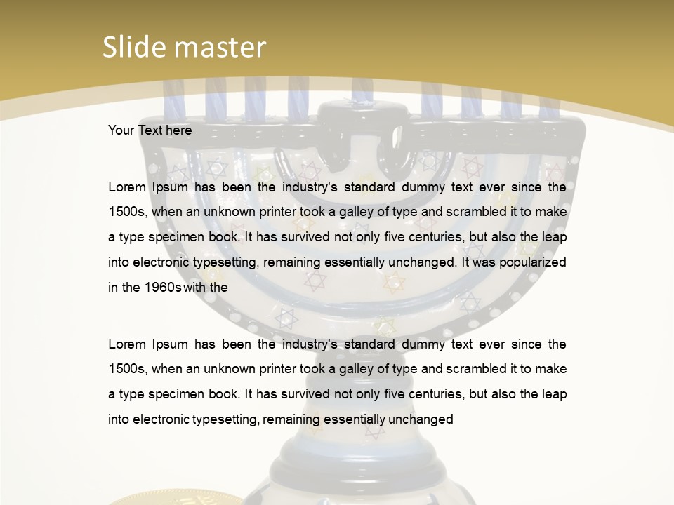 Photo Of Various Chanukah Related Objects - Holiday Related PowerPoint Template