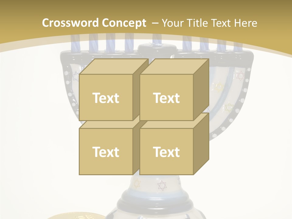 Photo Of Various Chanukah Related Objects - Holiday Related PowerPoint Template