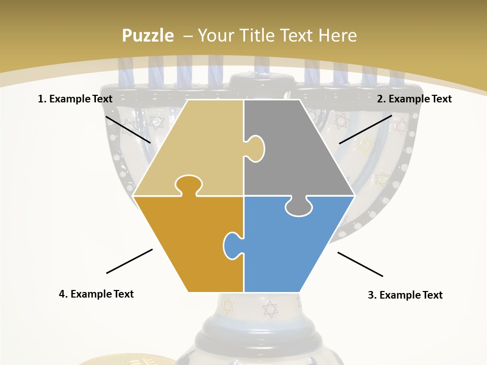 Photo Of Various Chanukah Related Objects - Holiday Related PowerPoint Template