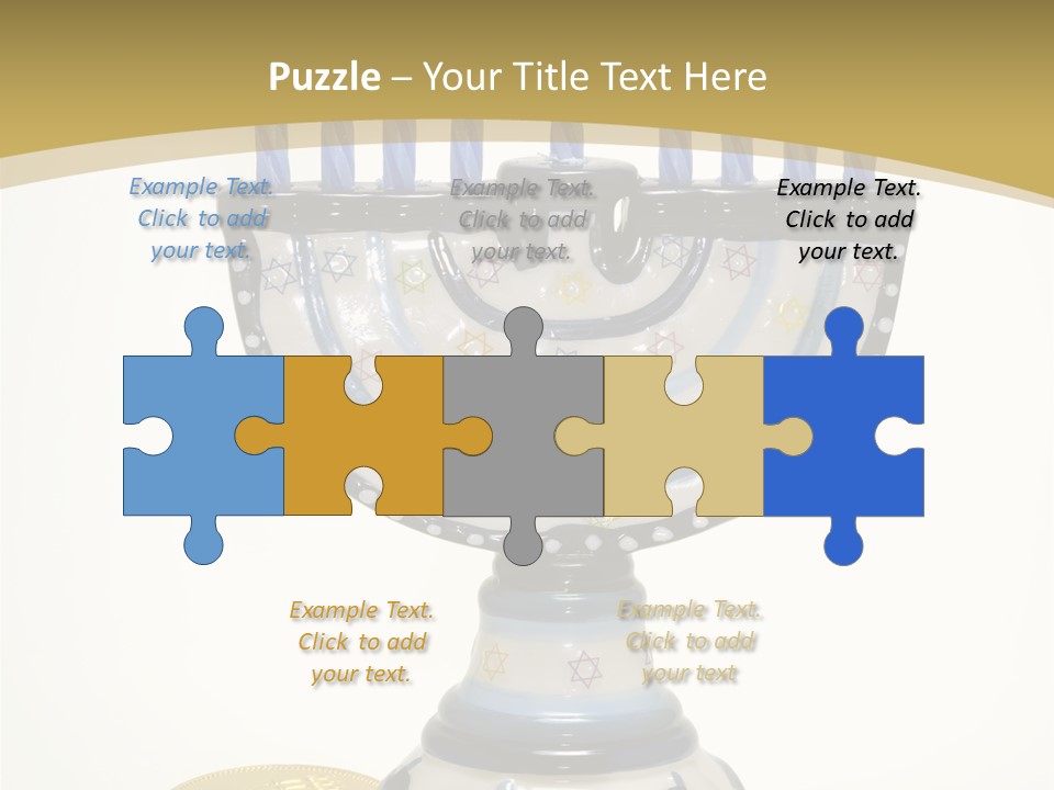 Photo Of Various Chanukah Related Objects - Holiday Related PowerPoint Template